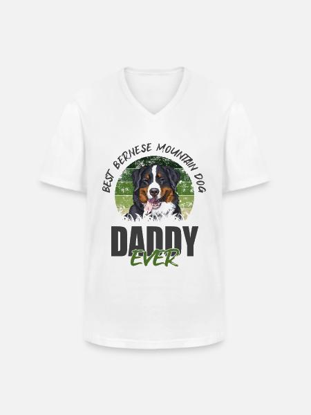 Bouvier bernois - T-shirt col V Homme - blanc
