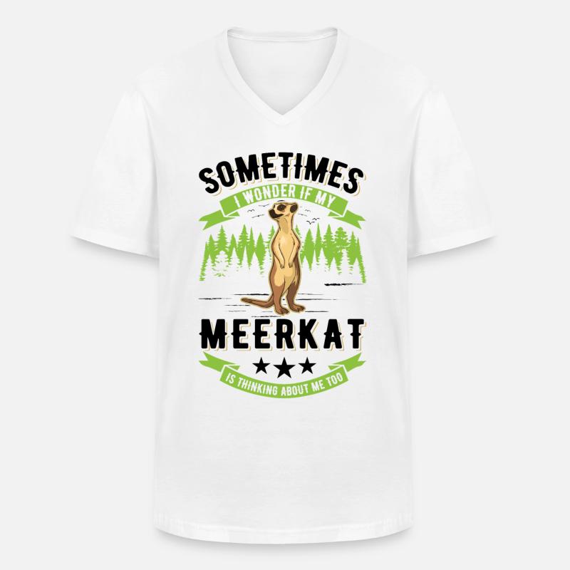 Erdmännchen Surikat Meerkat - Männer-T-Shirt mit V-Ausschnitt - Weiß