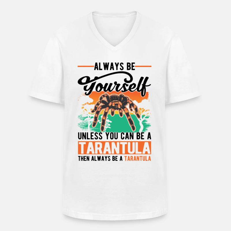 Tarantel Geschenk Tarantula - Männer-T-Shirt mit V-Ausschnitt - Weiß