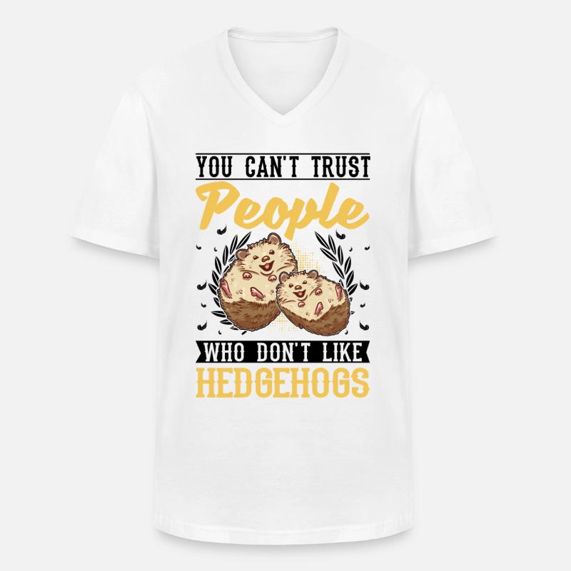 Igel Geschenk Stacheligel - Männer-T-Shirt mit V-Ausschnitt - Weiß