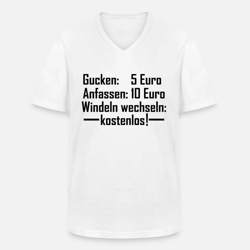 windeln wechseln - Männer-T-Shirt mit V-Ausschnitt - Weiß
