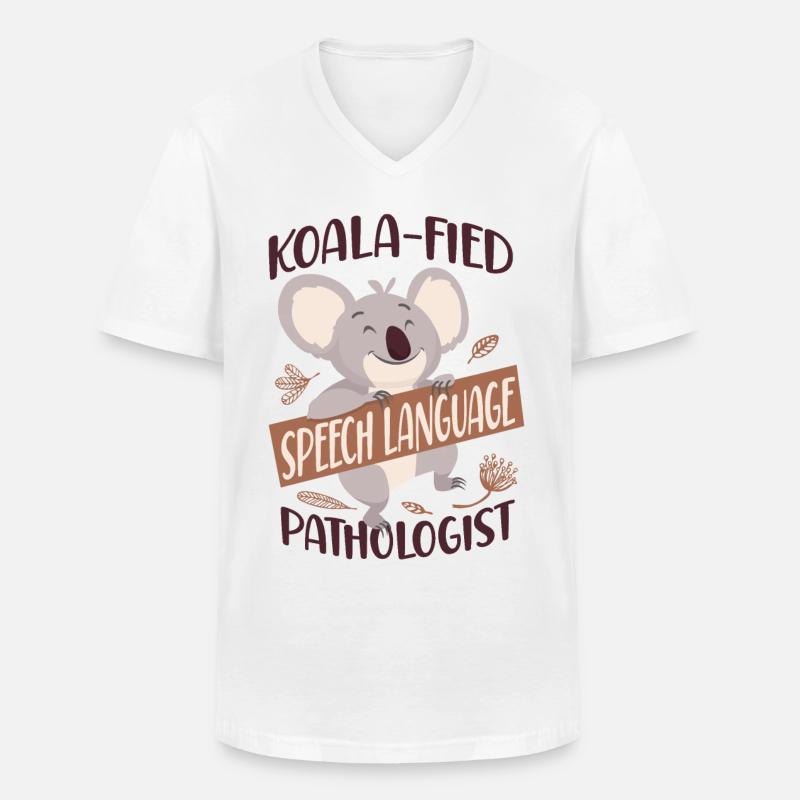 Speech Therapist Therapy Assistant - Männer-T-Shirt mit V-Ausschnitt - Weiß