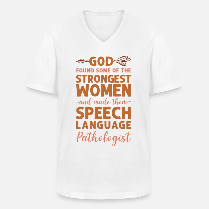 Speech Therapist Therapy Assistant - Männer-T-Shirt mit V-Ausschnitt - Weiß