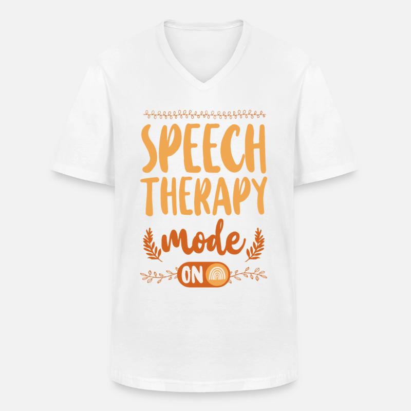 Speech Therapist Therapy Assistant - Männer-T-Shirt mit V-Ausschnitt - Weiß