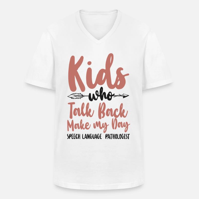 Speech Therapist Therapy Assistant - Männer-T-Shirt mit V-Ausschnitt - Weiß