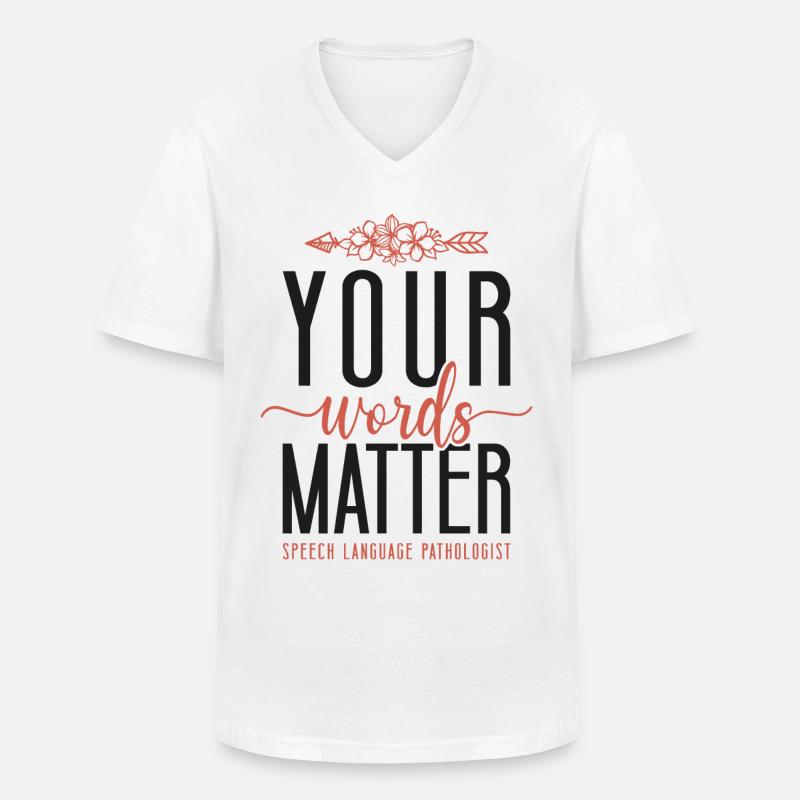 Speech Therapist Therapy Assistant - Männer-T-Shirt mit V-Ausschnitt - Weiß