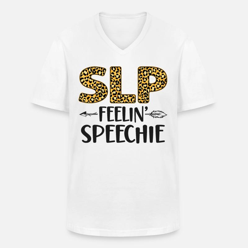 Speech Therapist Therapy Assistant - Männer-T-Shirt mit V-Ausschnitt - Weiß