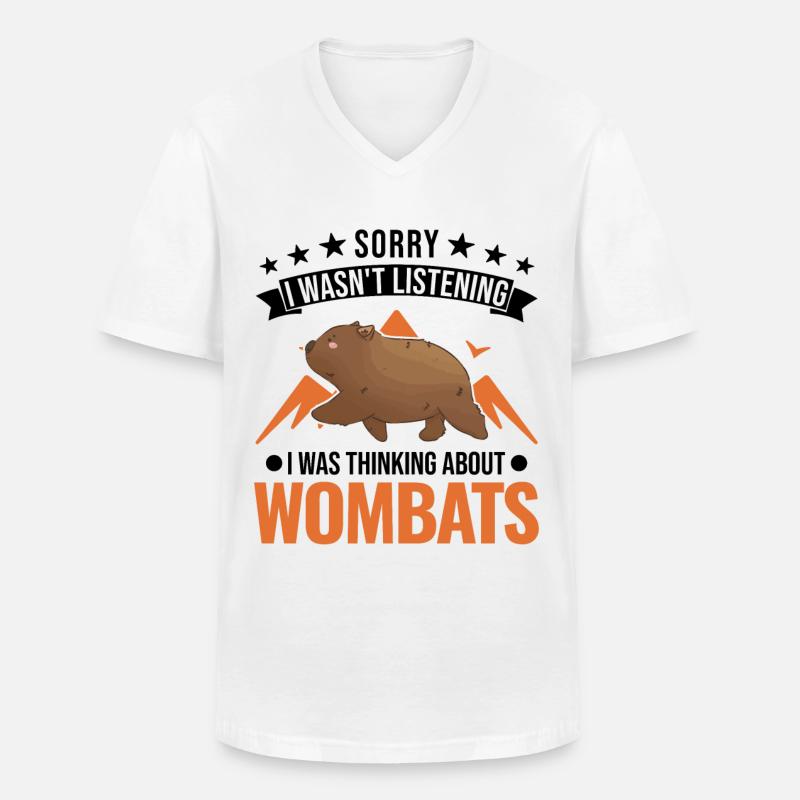 Australischer Wombat Geschenk - Männer-T-Shirt mit V-Ausschnitt - Weiß