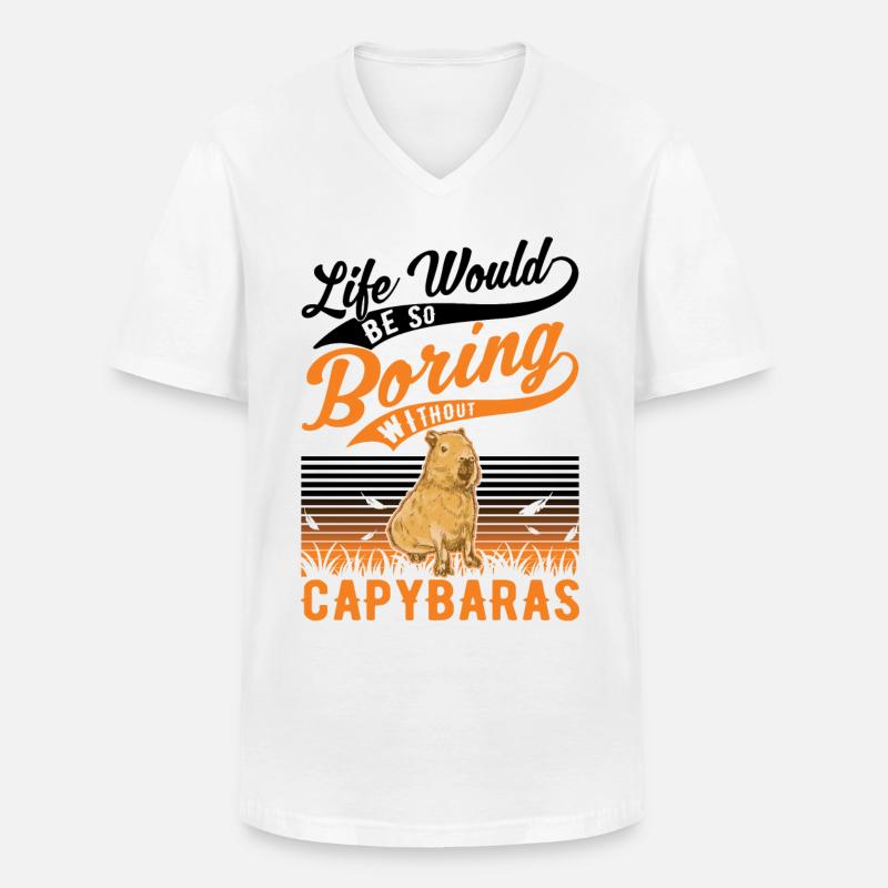Capybara Gift Capibara capybara - Men's V-Neck T-Shirt - white