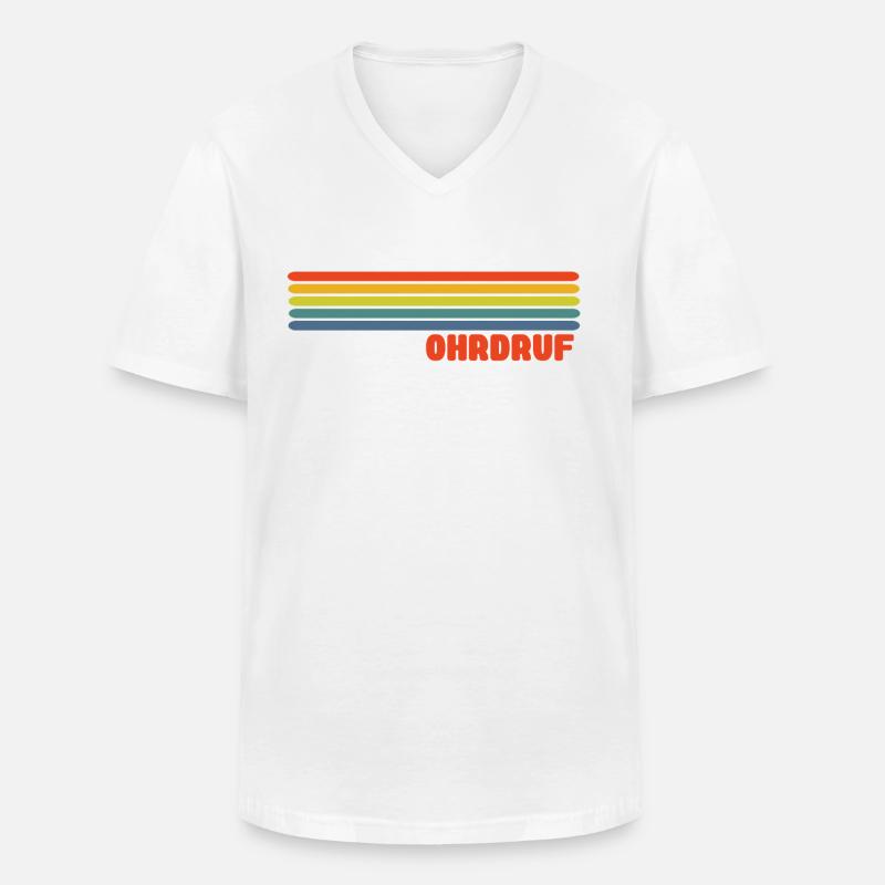 Ohrdruf Regenbogen - Männer-T-Shirt mit V-Ausschnitt - Weiß