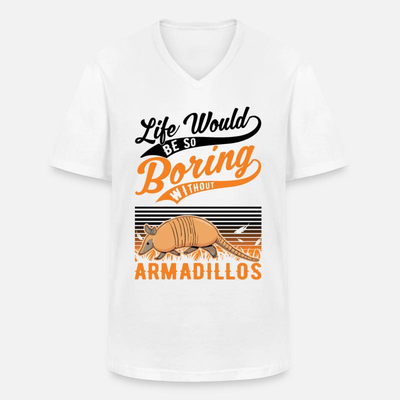 Armadillo Geschenk Gürteltier - Männer-T-Shirt mit V-Ausschnitt - Weiß
