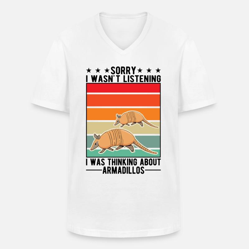 Armadillo Geschenk Gürteltier - Männer-T-Shirt mit V-Ausschnitt - Weiß