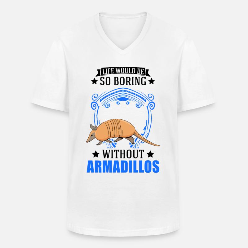 Armadillo Geschenk Gürteltier - Männer-T-Shirt mit V-Ausschnitt - Weiß