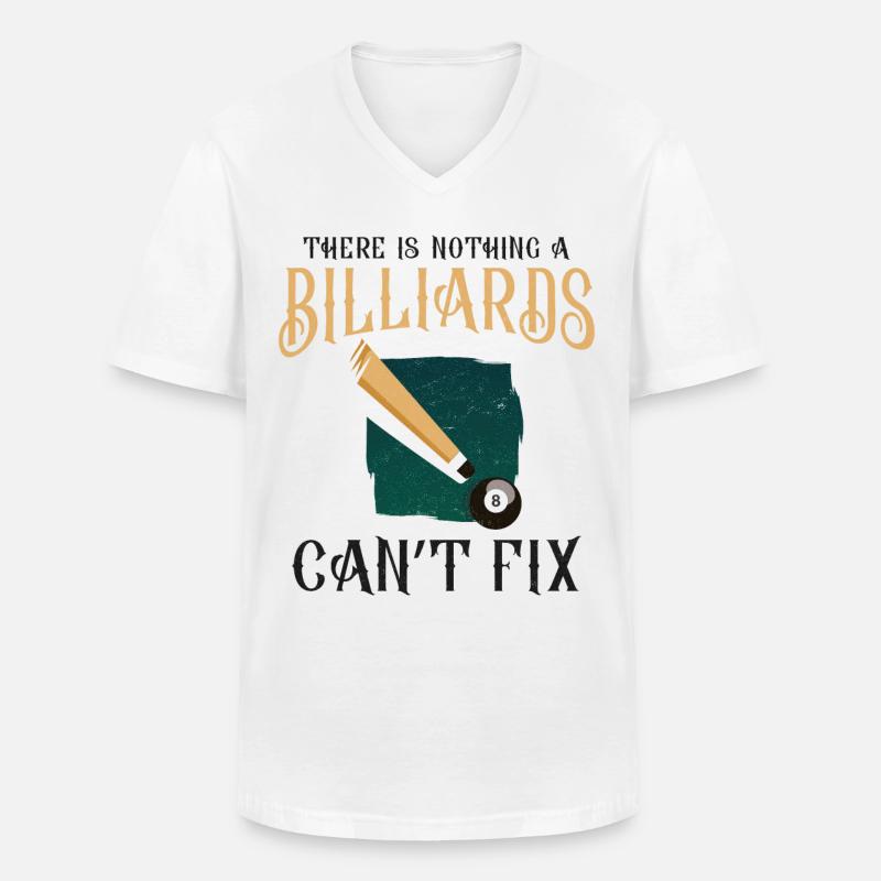 Billiards Pool Player Ball There - Männer-T-Shirt mit V-Ausschnitt - Weiß