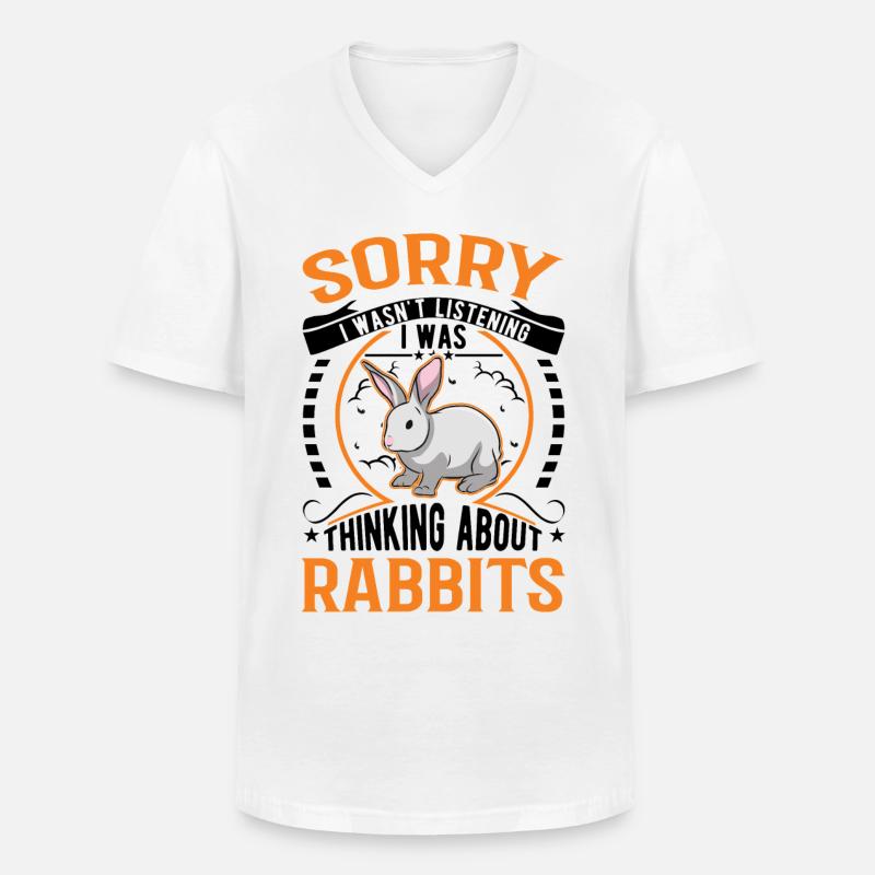 Rabbit Rabbit Rabbit Rabbit - Men's V-Neck T-Shirt - white