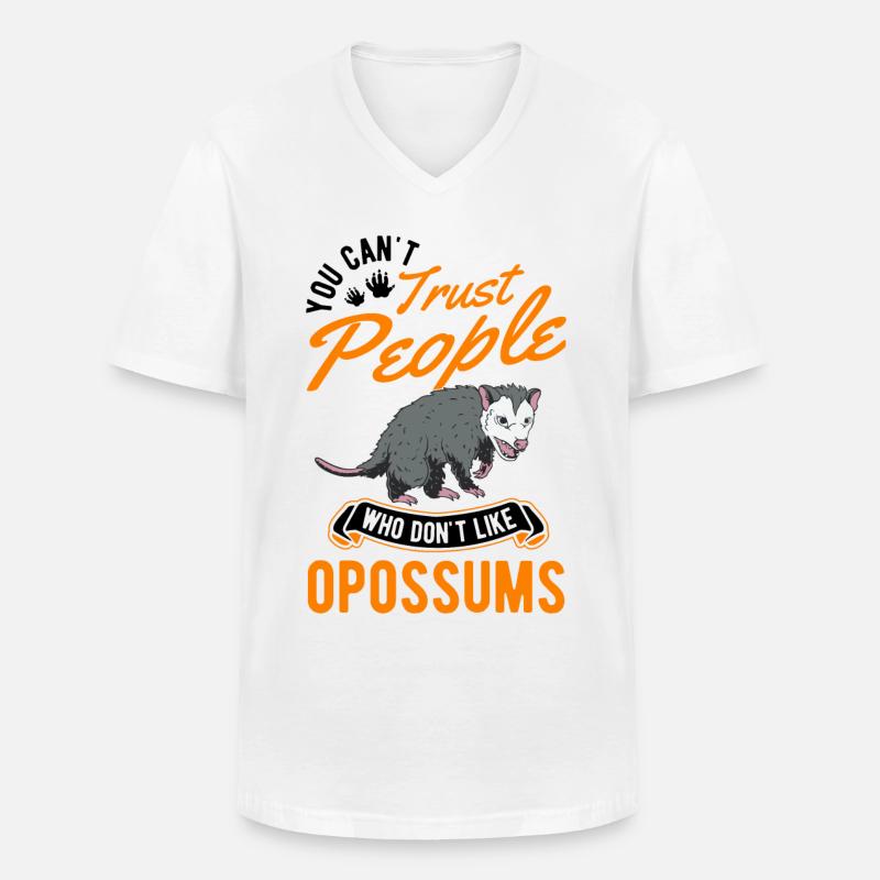 Opossum Geschenk Possum Beutelratte - Männer-T-Shirt mit V-Ausschnitt - Weiß