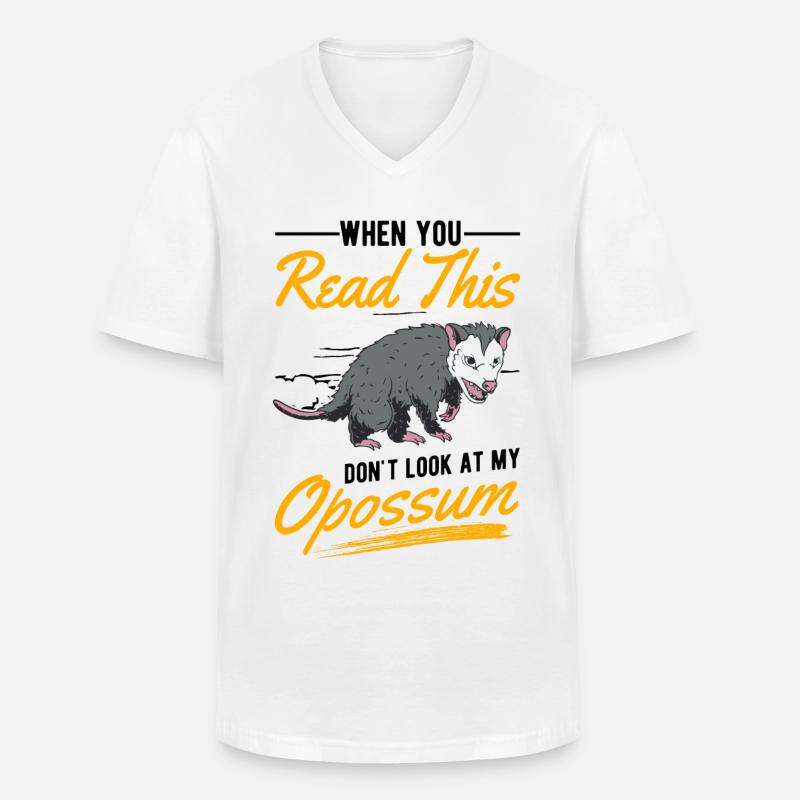 Opossum Geschenk Possum Beutelratte - Männer-T-Shirt mit V-Ausschnitt - Weiß