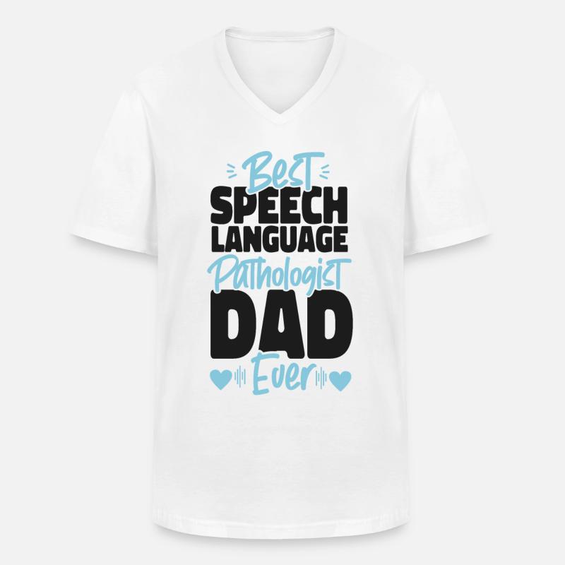 Speech Therapist Therapy Assistant - Männer-T-Shirt mit V-Ausschnitt - Weiß