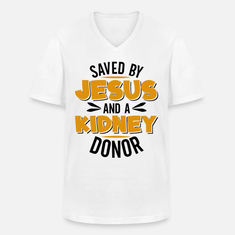 Lebertransplantation Organspender Organspende - Männer-T-Shirt mit V-Ausschnitt - Weiß