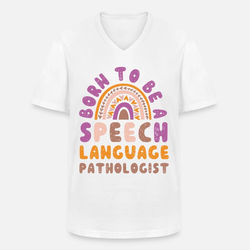 Speech Therapist Therapy Assistant - Men's V-Neck T-Shirt - white
