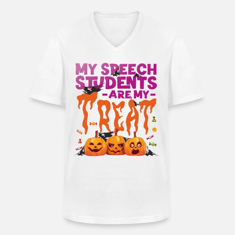 Speech Therapist Therapy Assistant - Männer-T-Shirt mit V-Ausschnitt - Weiß