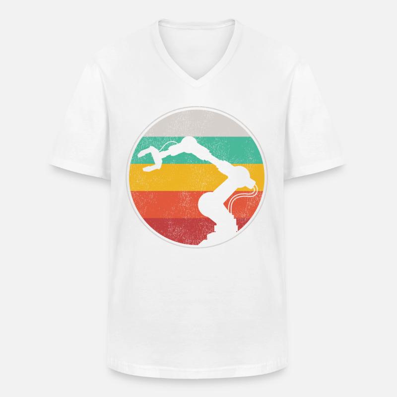 Robot Robotics Engineer Robotics - Men's V-Neck T-Shirt - white