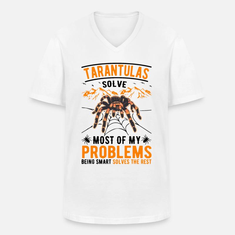 Tarantel Geschenk Spinne Tarantula - Männer-T-Shirt mit V-Ausschnitt - Weiß