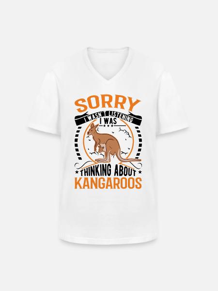 Australian Kangaroo Australia Kangaroo - Men's V-Neck T-Shirt - white