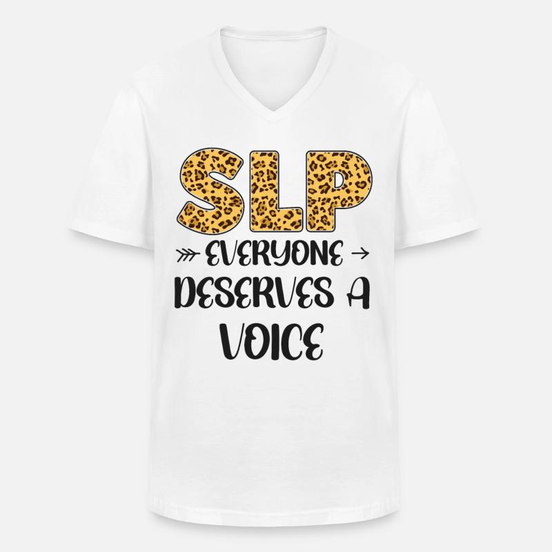Speech Therapist Therapy Assistant - Männer-T-Shirt mit V-Ausschnitt - Weiß