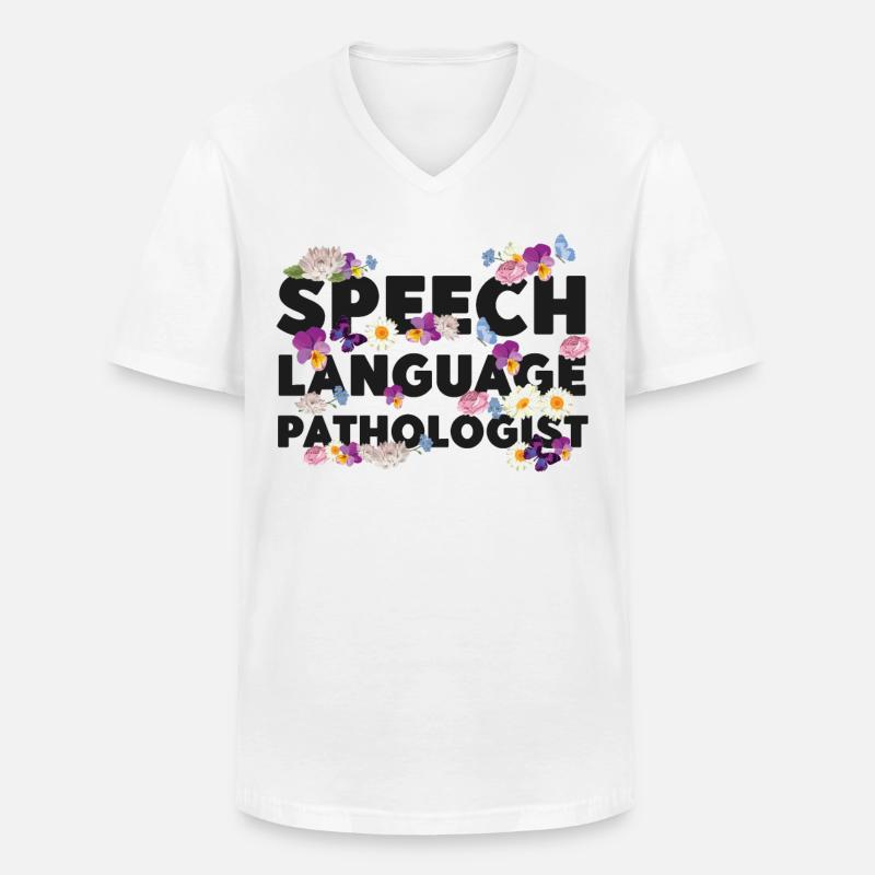Speech Therapist Therapy Assistant - Männer-T-Shirt mit V-Ausschnitt - Weiß