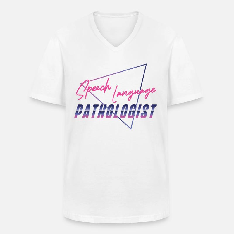 Speech Therapist Therapy Assistant - Männer-T-Shirt mit V-Ausschnitt - Weiß