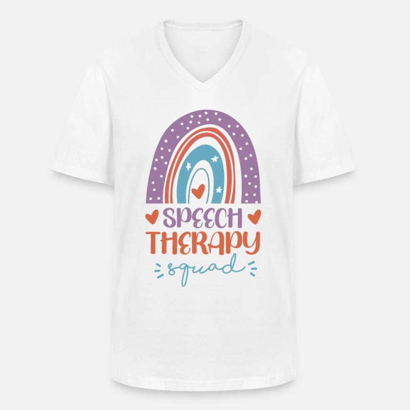 Speech Therapist Therapy Assistant - Männer-T-Shirt mit V-Ausschnitt - Weiß