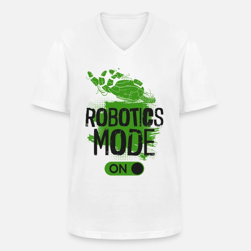 Robot Robotics Engineer Robotics - Men's V-Neck T-Shirt - white