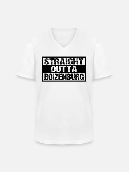 Boizenburg - Männer-T-Shirt mit V-Ausschnitt - Weiß