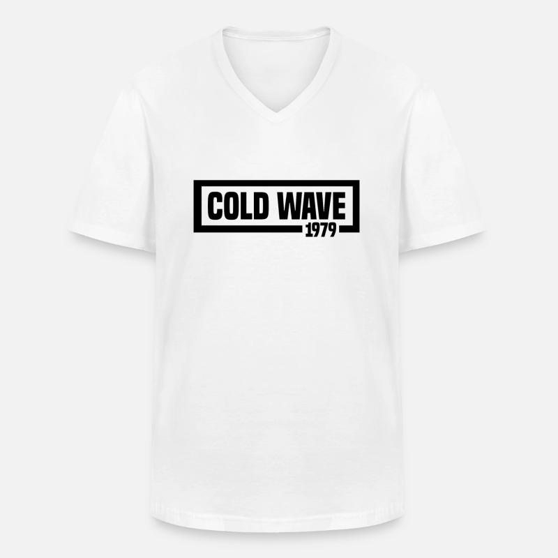 cold wave - Männer-T-Shirt mit V-Ausschnitt - Weiß