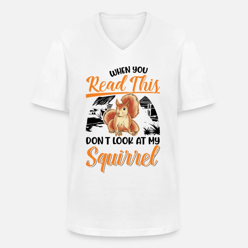 Eichhörnchen Geschenk Grauhörnchen Squirrel - Männer-T-Shirt mit V-Ausschnitt - Weiß
