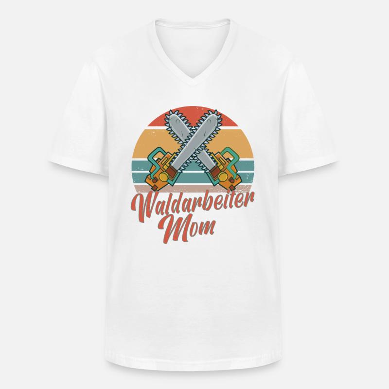 Mutter Mutti - Männer-T-Shirt mit V-Ausschnitt - Weiß