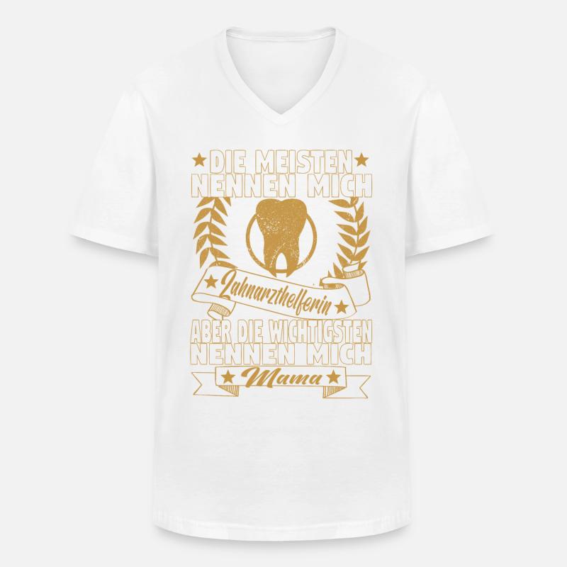 Arzthelferin Mama Krankenschwester Mutter - Männer-T-Shirt mit V-Ausschnitt - Weiß