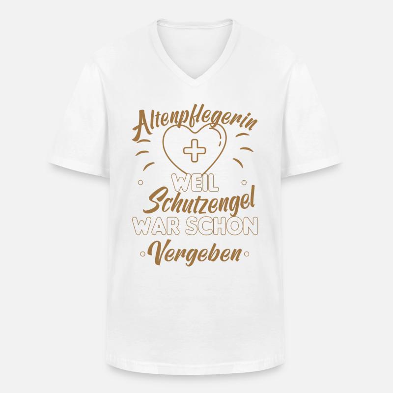 Altenpflegerin Pfleger Pflegerin Pflegefachkraft - Männer-T-Shirt mit V-Ausschnitt - Weiß