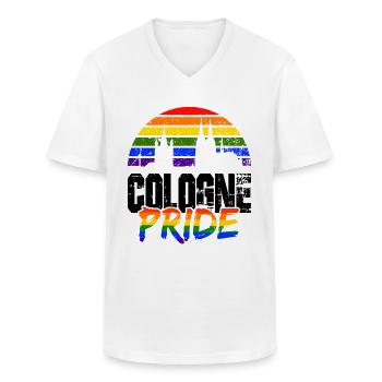 Pride Köln - Männer-T-Shirt mit V-Ausschnitt - Weiß - Vorne - AI Model Male 185 light (185cm)