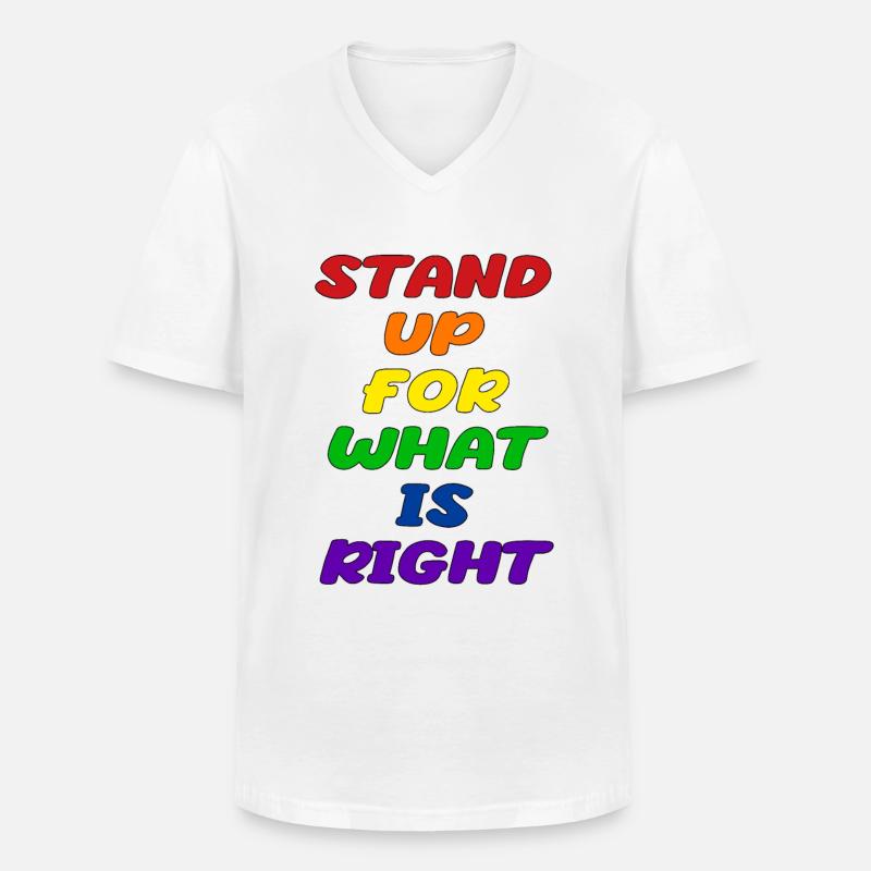 Pride LGBT Statement - Männer-T-Shirt mit V-Ausschnitt - Weiß