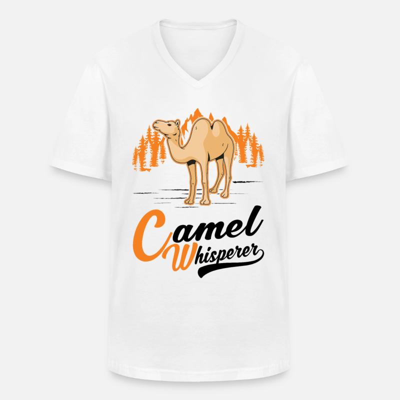 Kamelflüsterer Kamel Flüsterer Großkamel - Männer-T-Shirt mit V-Ausschnitt - Weiß