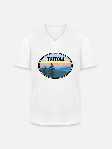 Teltow - Männer-T-Shirt mit V-Ausschnitt - Weiß