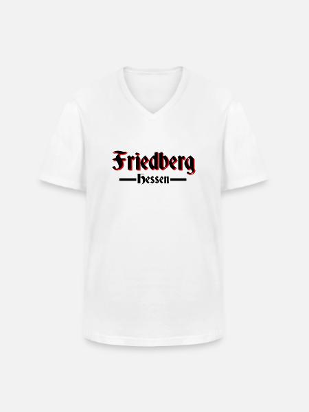 Friedberg in Hessen - Männer-T-Shirt mit V-Ausschnitt - Weiß