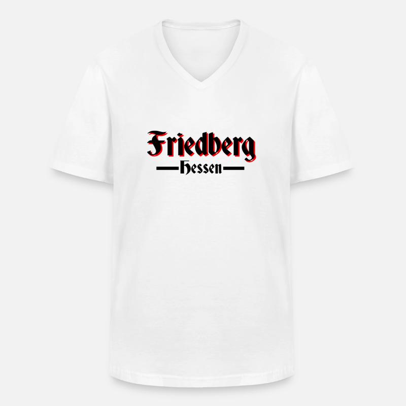 Friedberg in Hessen - Männer-T-Shirt mit V-Ausschnitt - Weiß