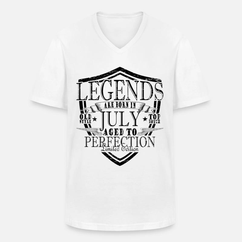 Legenden Juli - Männer-T-Shirt mit V-Ausschnitt - Weiß