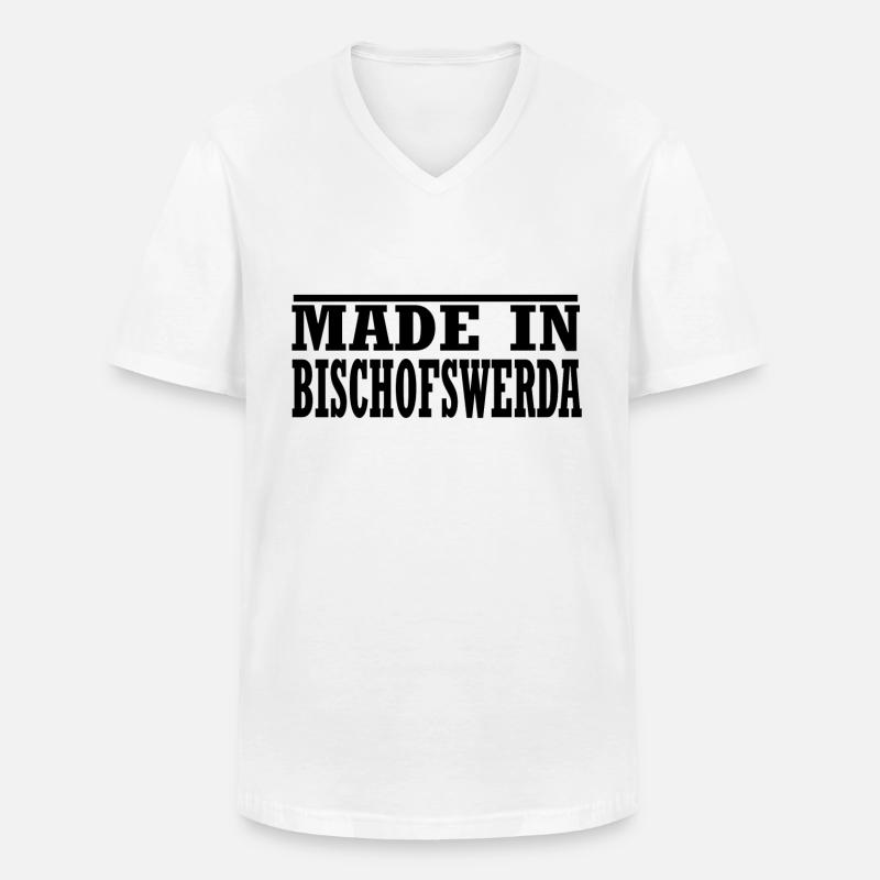 Bischofswerda - Männer-T-Shirt mit V-Ausschnitt - Weiß