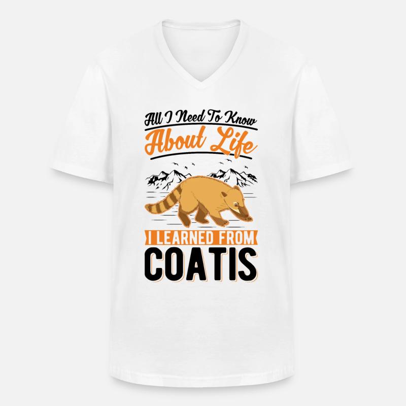 Coati Gift Proboscis Bear Coati - Men's V-Neck T-Shirt - white