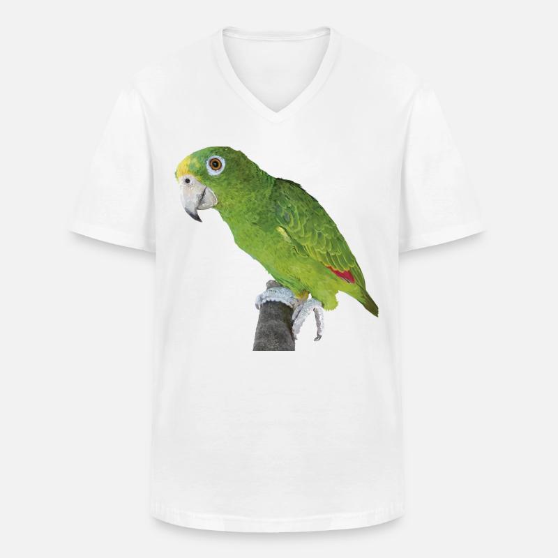 Der Amazonas-Königspapagei - Männer-T-Shirt mit V-Ausschnitt - Weiß