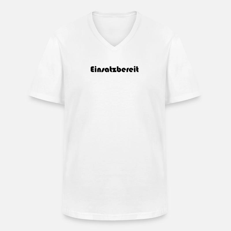 Feuerwehr - Einsatzbereit - Männer-T-Shirt mit V-Ausschnitt - Weiß